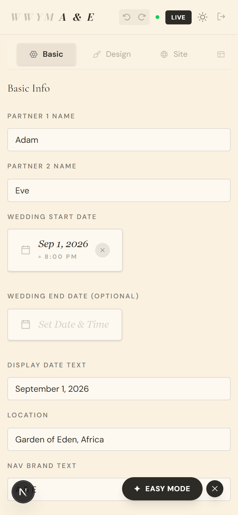 Dashboard editor on mobile